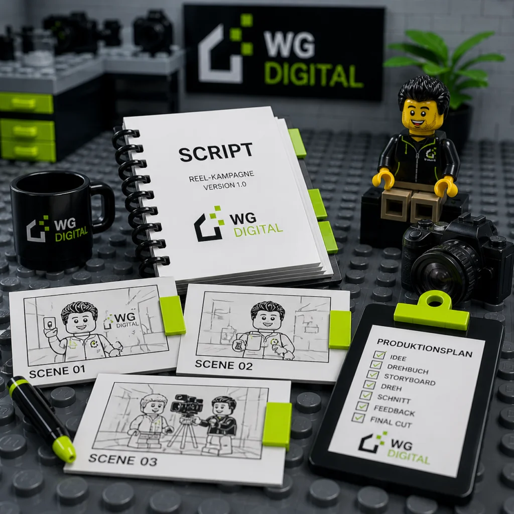 Darstellung der Drehbuch- und Storyboard-Vorbereitung